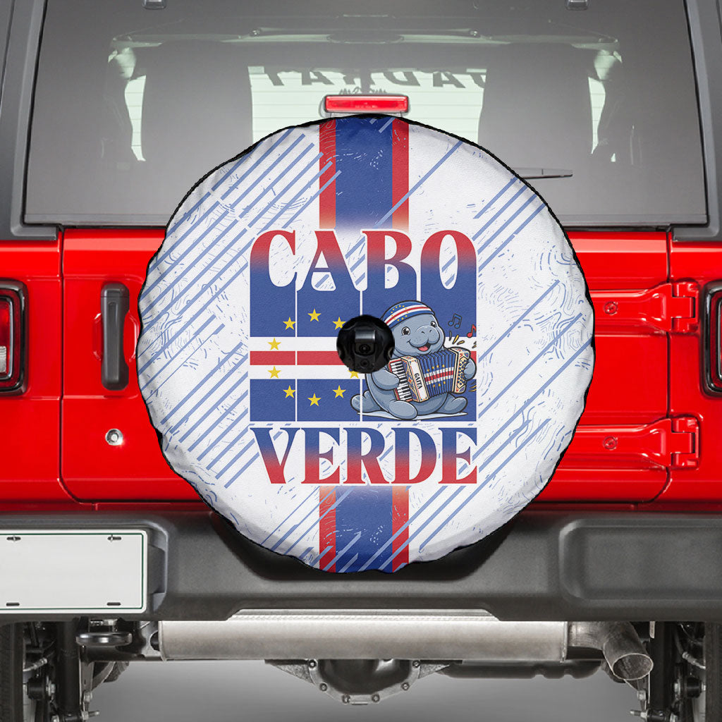 Accordion Gaita Cabo Verde Spare Tire Cover Cape Verdean Instrument Cute Manatee
