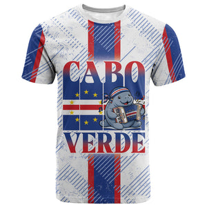 Accordion Gaita Cabo Verde T shirt Cape Verdean Instrument Cute Manatee