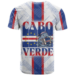 Accordion Gaita Cabo Verde T shirt Cape Verdean Instrument Cute Manatee