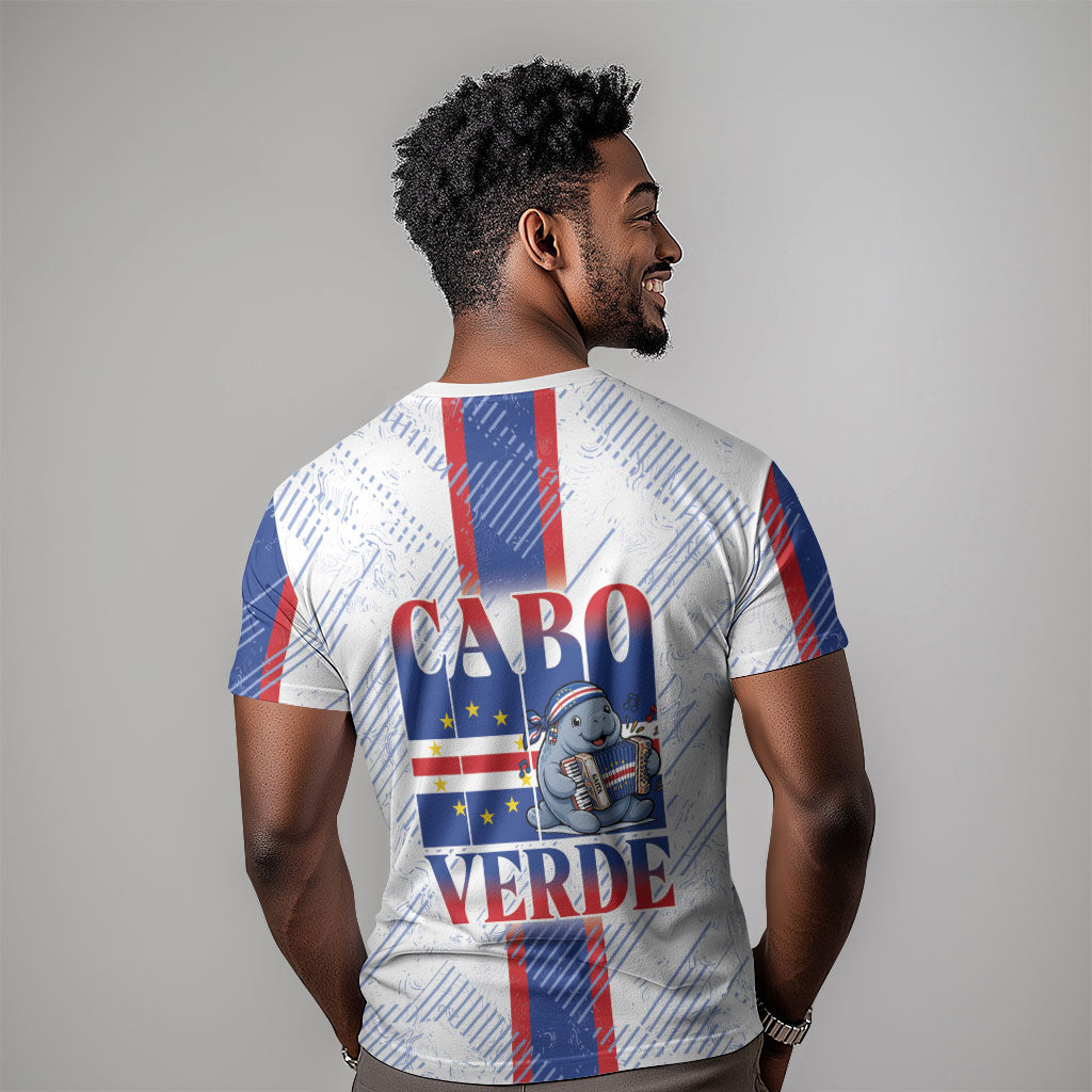 Accordion Gaita Cabo Verde T shirt Cape Verdean Instrument Cute Manatee