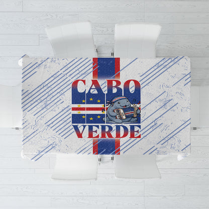 Accordion Gaita Cabo Verde Tablecloth Cape Verdean Instrument Cute Manatee