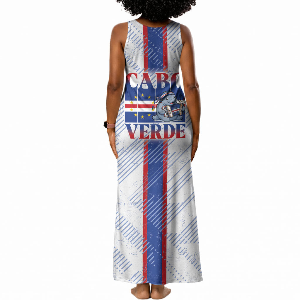 Accordion Gaita Cabo Verde Tank Maxi Dress Cape Verdean Instrument Cute Manatee