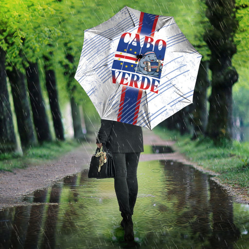 Accordion Gaita Cabo Verde Umbrella Cape Verdean Instrument Cute Manatee