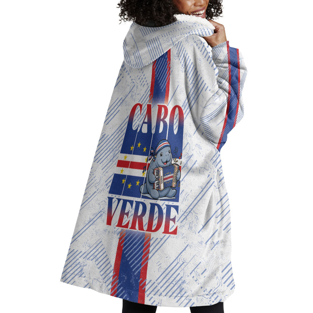 Accordion Gaita Cabo Verde Wearable Blanket Hoodie Cape Verdean Instrument Cute Manatee