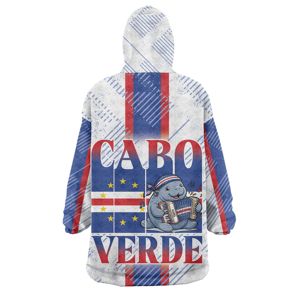 Accordion Gaita Cabo Verde Wearable Blanket Hoodie Cape Verdean Instrument Cute Manatee