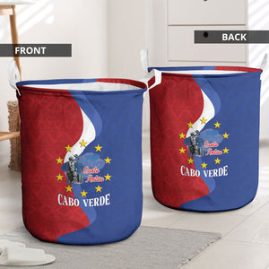 Santo Antao Cabo Verde Laundry Basket Map With Me Maia Statue African Pattern