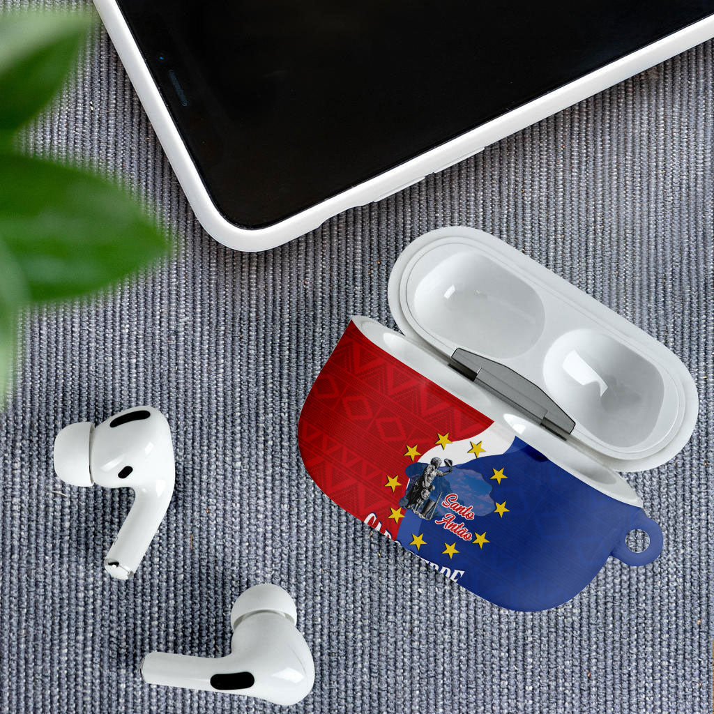 Santo Antao Cabo Verde AirPods Case Map With Me Maia Statue African Pattern