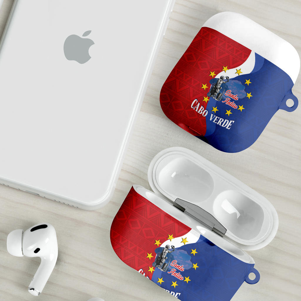 Santo Antao Cabo Verde AirPods Case Map With Me Maia Statue African Pattern