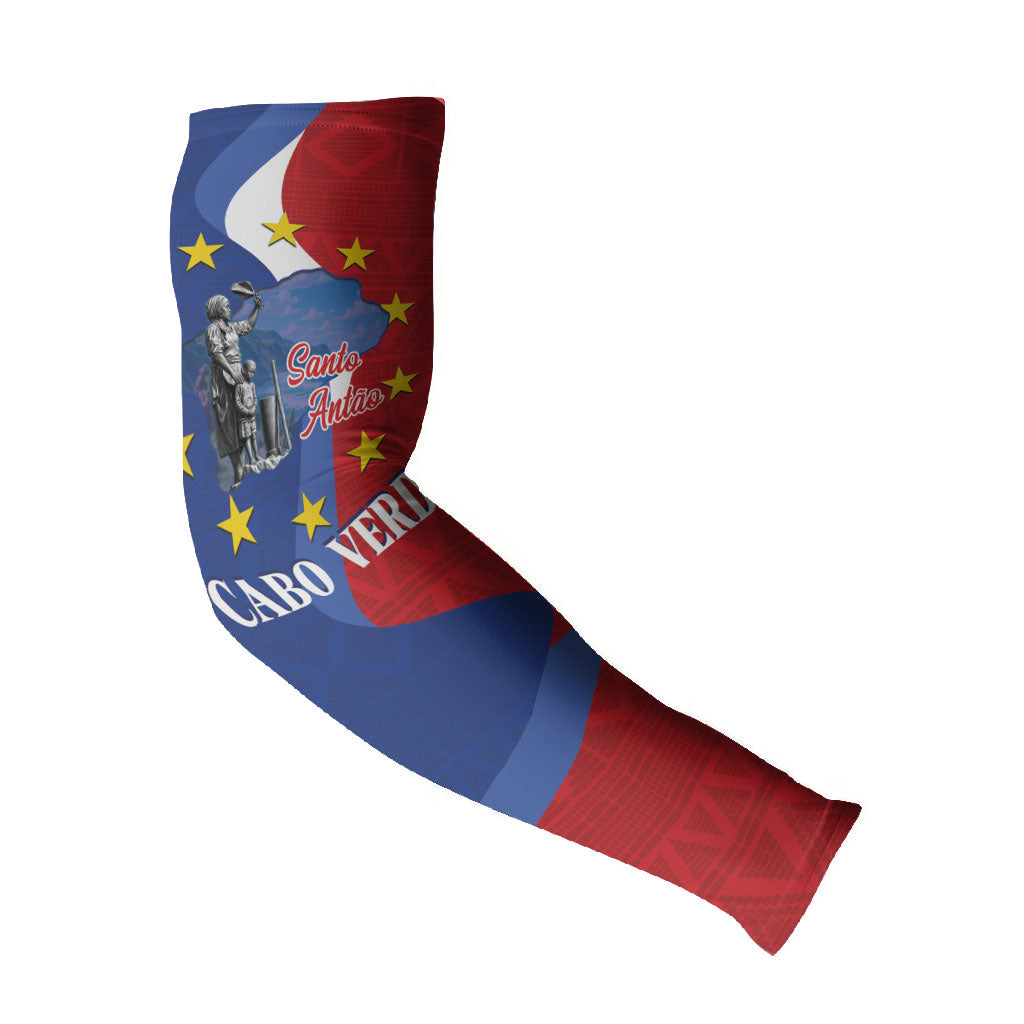 Santo Antao Cabo Verde Arm Sleeves Map With Me Maia Statue African Pattern