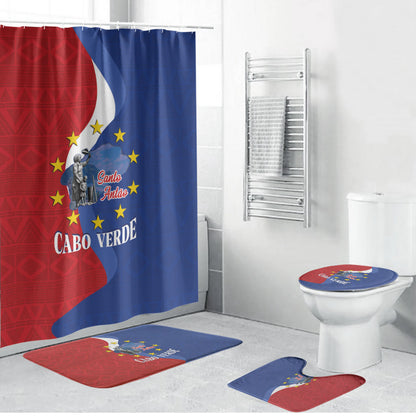 Santo Antao Cabo Verde Bathroom Set Map With Me Maia Statue African Pattern