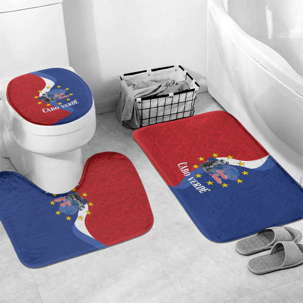 Santo Antao Cabo Verde Bathroom Set Map With Me Maia Statue African Pattern