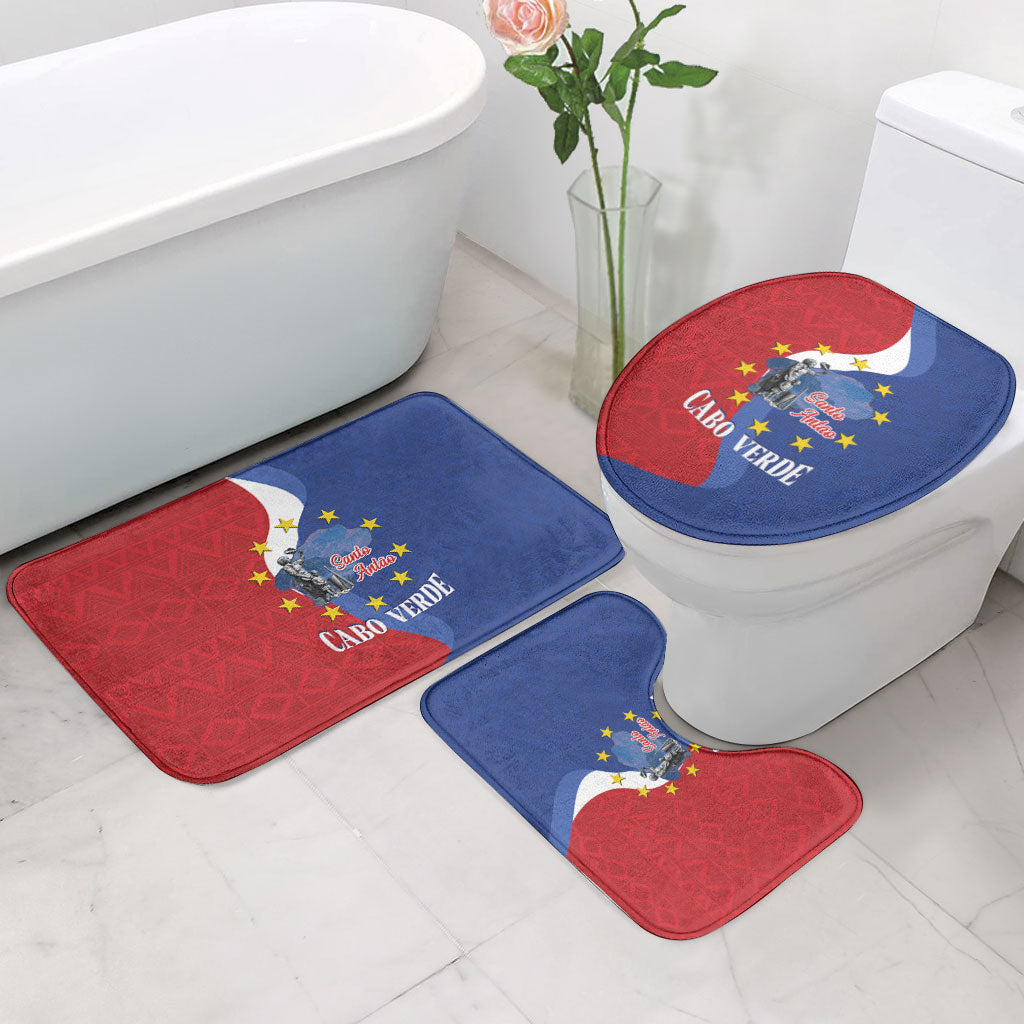Santo Antao Cabo Verde Bathroom Set Map With Me Maia Statue African Pattern