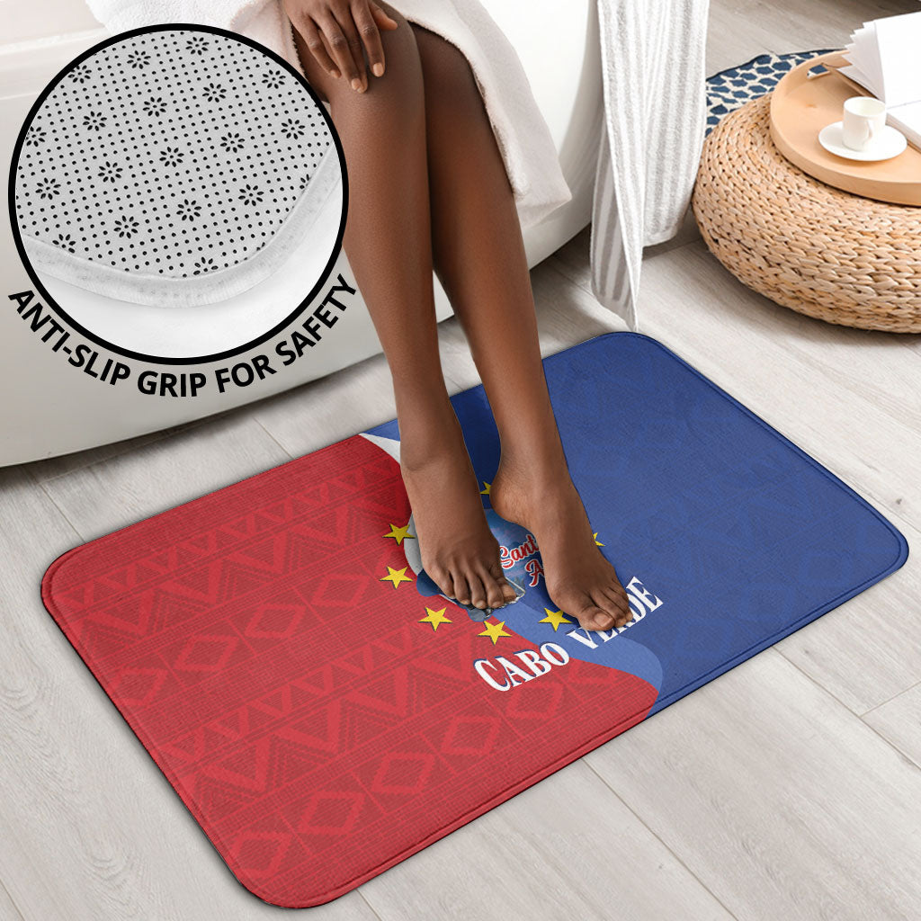 Santo Antao Cabo Verde Bathroom Set Map With Me Maia Statue African Pattern