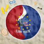 Santo Antao Cabo Verde Beach Blanket Map With Me Maia Statue African Pattern