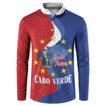 Santo Antao Cabo Verde Button Sweatshirt Map With Me Maia Statue African Pattern