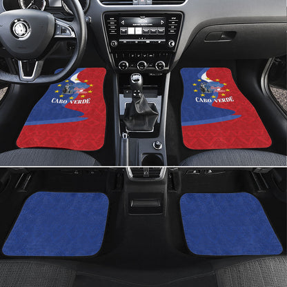 Santo Antao Cabo Verde Car Mats Map With Me Maia Statue African Pattern