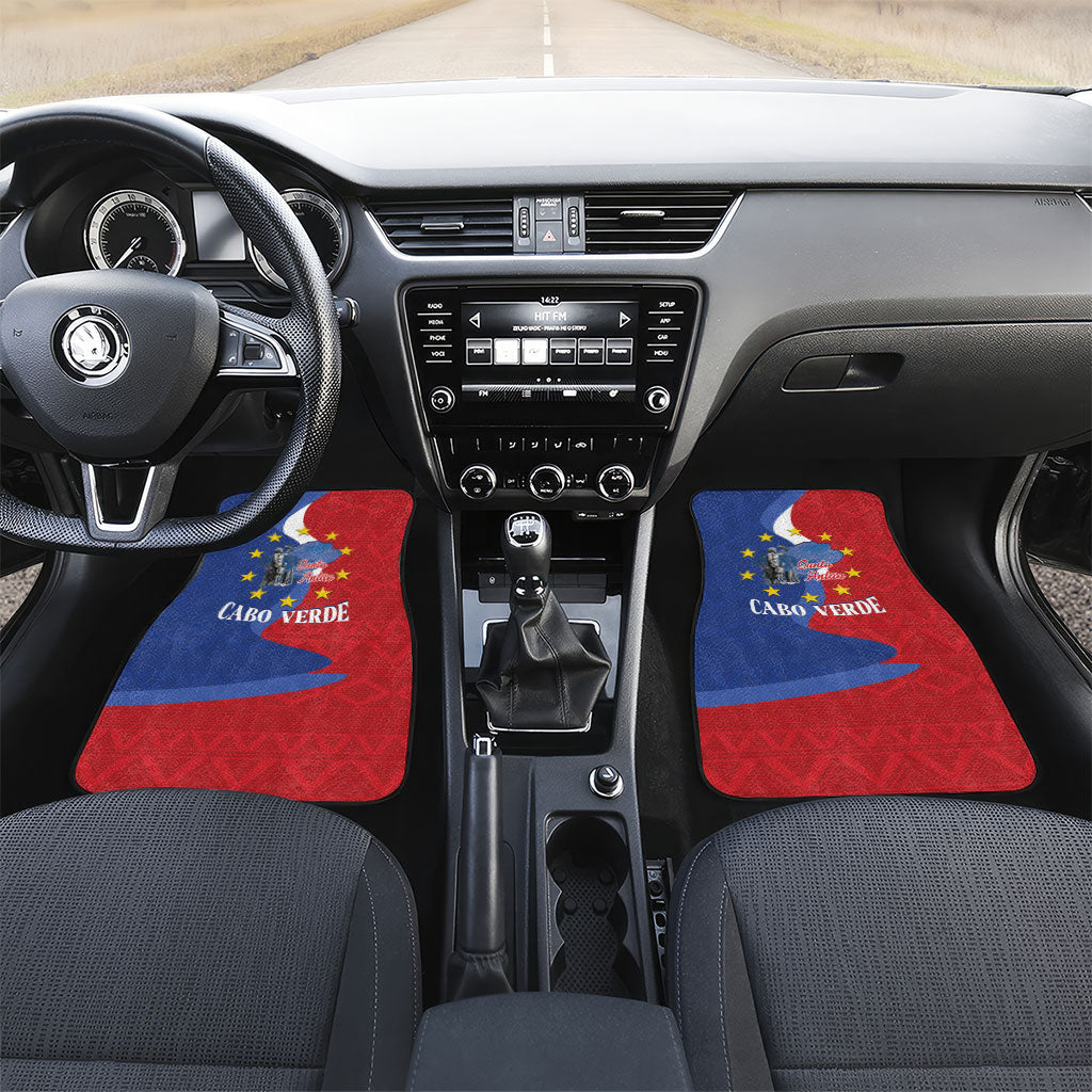 Santo Antao Cabo Verde Car Mats Map With Me Maia Statue African Pattern