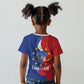 Santo Antao Cabo Verde Kid T shirt Map With Me Maia Statue African Pattern