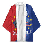 Santo Antao Cabo Verde Kimono Map With Me Maia Statue African Pattern