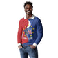 Santo Antao Cabo Verde Long Sleeve Polo Shirt Map With Me Maia Statue African Pattern