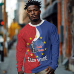 Santo Antao Cabo Verde Long Sleeve Shirt Map With Me Maia Statue African Pattern