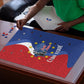 Santo Antao Cabo Verde Puzzle Map With Me Maia Statue African Pattern