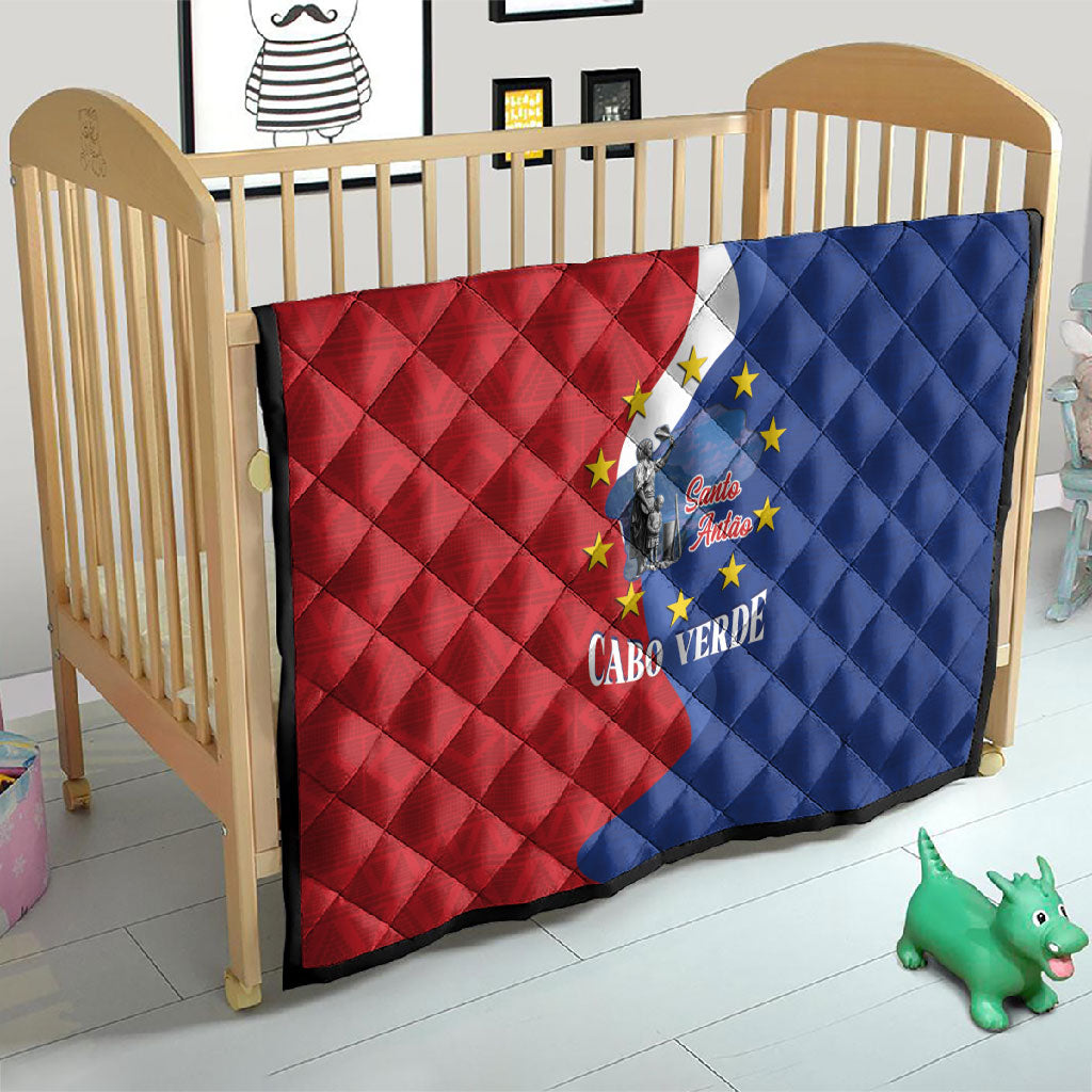 Santo Antao Cabo Verde Quilt Map With Me Maia Statue African Pattern