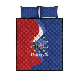 Santo Antao Cabo Verde Quilt Bed Set Map With Me Maia Statue African Pattern
