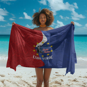 Santo Antao Cabo Verde Sarong Map With Me Maia Statue African Pattern