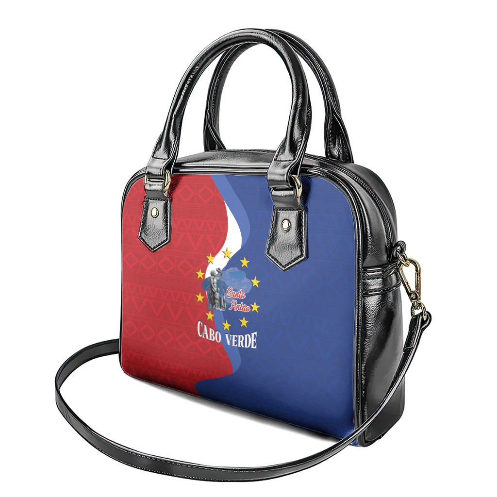 Santo Antao Cabo Verde Shoulder Handbag Map With Me Maia Statue African Pattern