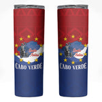Santo Antao Cabo Verde Skinny Tumbler Map With Me Maia Statue African Pattern
