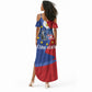 Santo Antao Cabo Verde Summer Maxi Dress Map With Me Maia Statue African Pattern