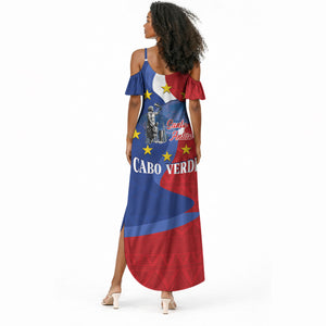 Santo Antao Cabo Verde Summer Maxi Dress Map With Me Maia Statue African Pattern