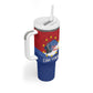Santo Antao Cabo Verde Tumbler With Handle Map With Me Maia Statue African Pattern