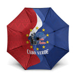 Santo Antao Cabo Verde Umbrella Map With Me Maia Statue African Pattern