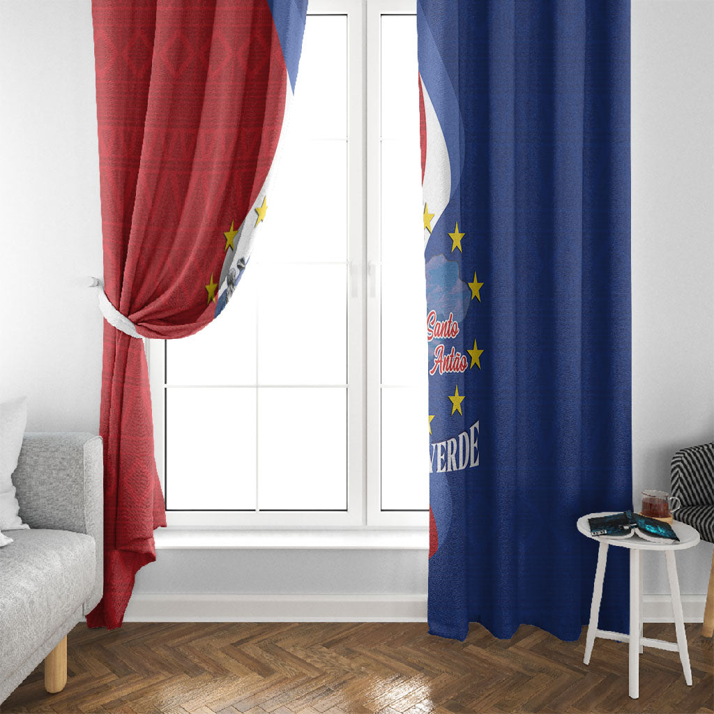 Santo Antao Cabo Verde Window Curtain Map With Me Maia Statue African Pattern