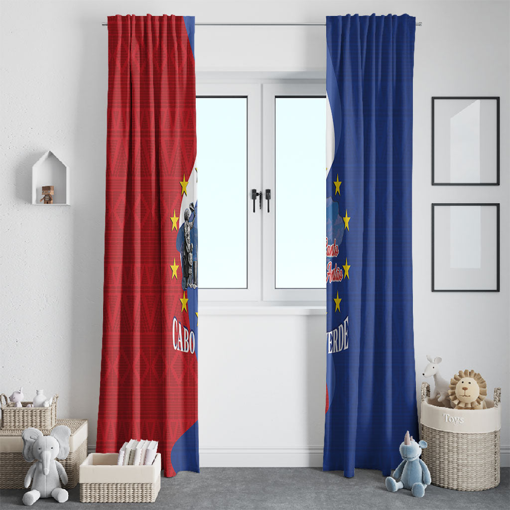 Santo Antao Cabo Verde Window Curtain Map With Me Maia Statue African Pattern