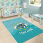 Sao Vincente Cabo Verde Area Rug Map With Sea Turtle African Pattern