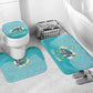 Sao Vincente Cabo Verde Bathroom Set Map With Sea Turtle African Pattern