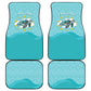 Sao Vincente Cabo Verde Car Mats Map With Sea Turtle African Pattern