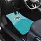 Sao Vincente Cabo Verde Car Mats Map With Sea Turtle African Pattern
