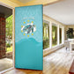 Sao Vincente Cabo Verde Door Cover Map With Sea Turtle African Pattern