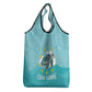Sao Vincente Cabo Verde Grocery Bag Map With Sea Turtle African Pattern