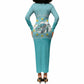 Sao Vincente Cabo Verde Long Sleeve Bodycon Dress Map With Sea Turtle African Pattern