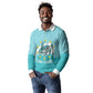 Sao Vincente Cabo Verde Long Sleeve Polo Shirt Map With Sea Turtle African Pattern