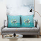 Sao Vincente Cabo Verde Pillow Cover Map With Sea Turtle African Pattern