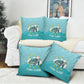 Sao Vincente Cabo Verde Pillow Cover Map With Sea Turtle African Pattern