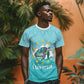 Sao Vincente Cabo Verde T shirt Map With Sea Turtle African Pattern