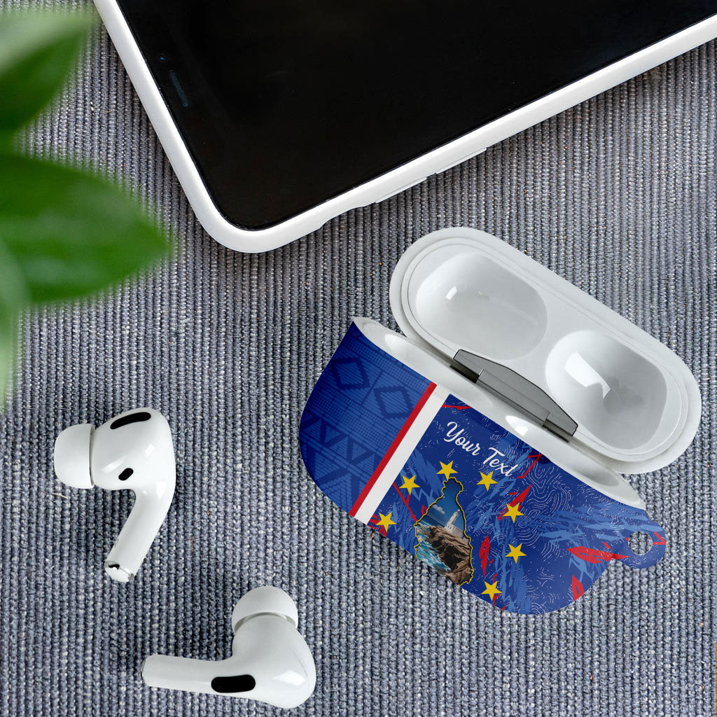 Personalized Santiago Cabo Verde AirPods Case Map With Farol de Dona Maria Pia