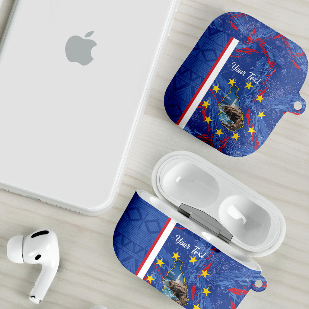 Personalized Santiago Cabo Verde AirPods Case Map With Farol de Dona Maria Pia